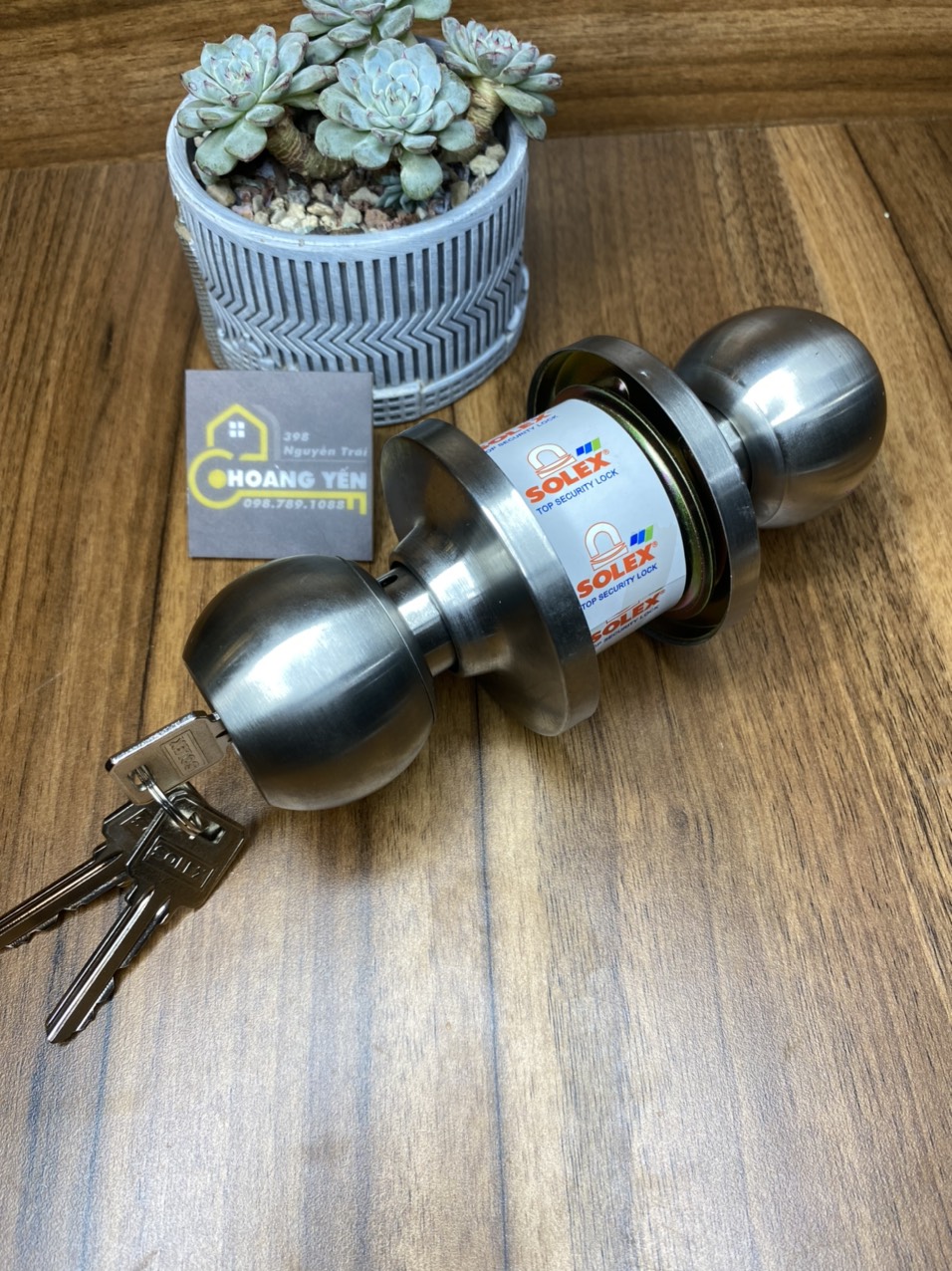 Khóa tay nắm tròn Solex, khóa đấm tròn inox 304 Solex - nhập khẩu Thái Lan
