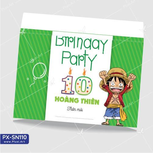 Thiệp thôi nôi – sinh nhật - Đảo Hải Tặc Pluxi