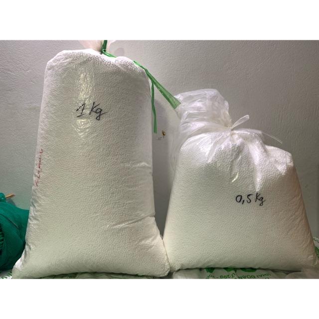 1Kg Hạt xốp để nhồi gối ,ngồi ghế lười ,để bọc hộp quà ,làm tuyết...