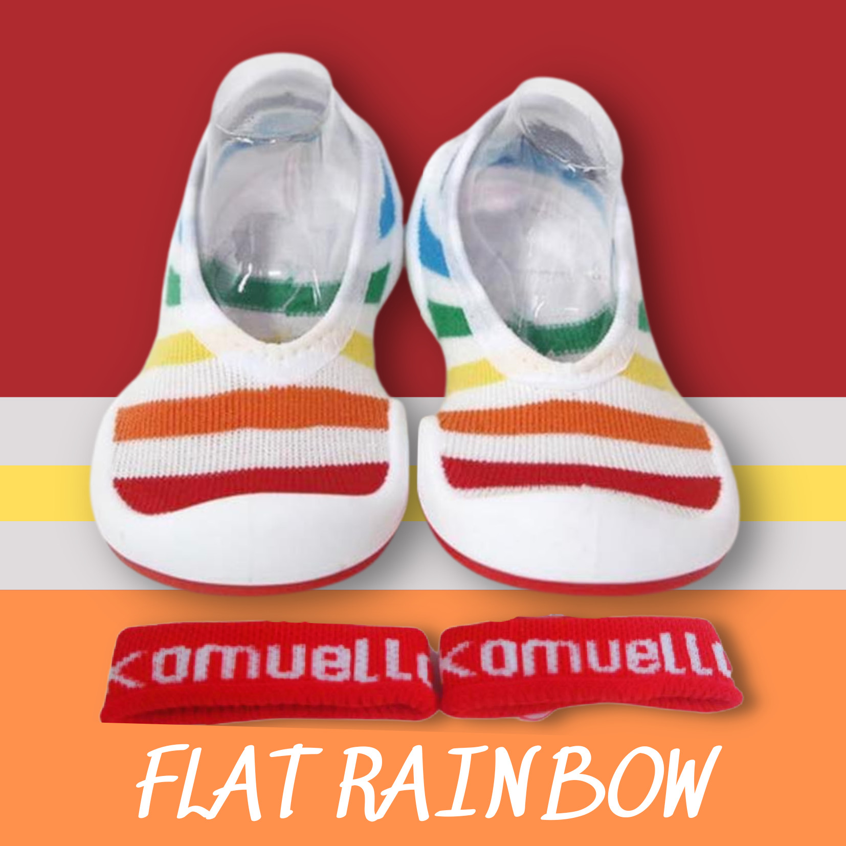 Giày tập đi cho bé cưng Flat rainbow