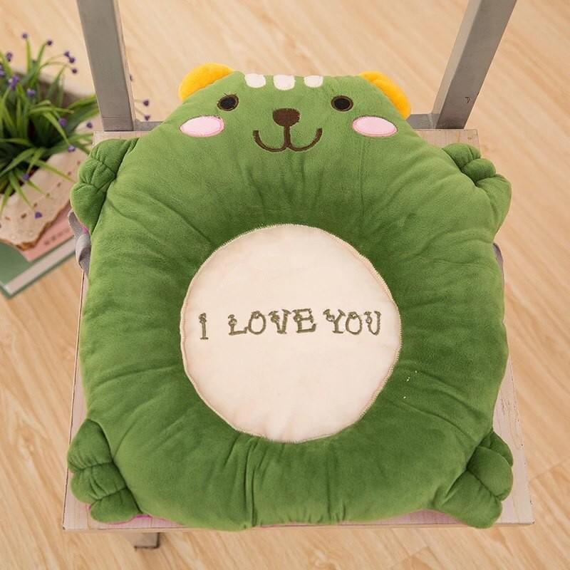 Đệm Nệm Lót I Love You Ghế Ngồi Lót Mông Hình Thú Êm Ái Siêu Cute