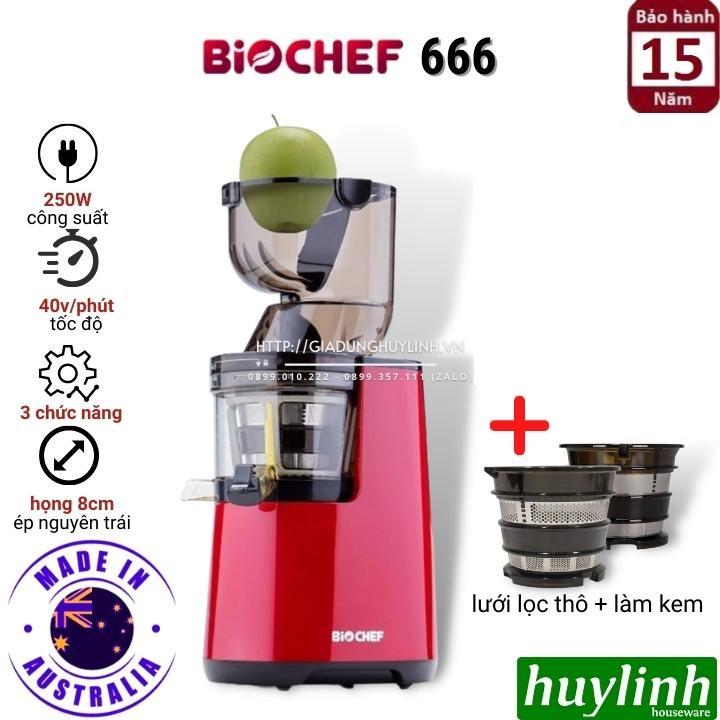 Máy ép trái cây chậm Biochef 666 - Australia - Hàng Chính Hãng