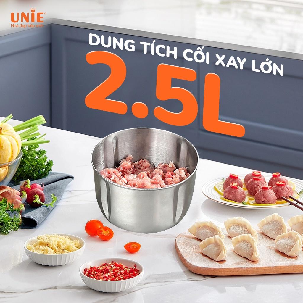 Máy xay thịt Unie UE226,dung tích 2.5L,thiết kế 4 lưỡi dao sắc bén,Công suất mạnh 300W Bảo hành 12 tháng HÀNG CHÍNH HÃNG