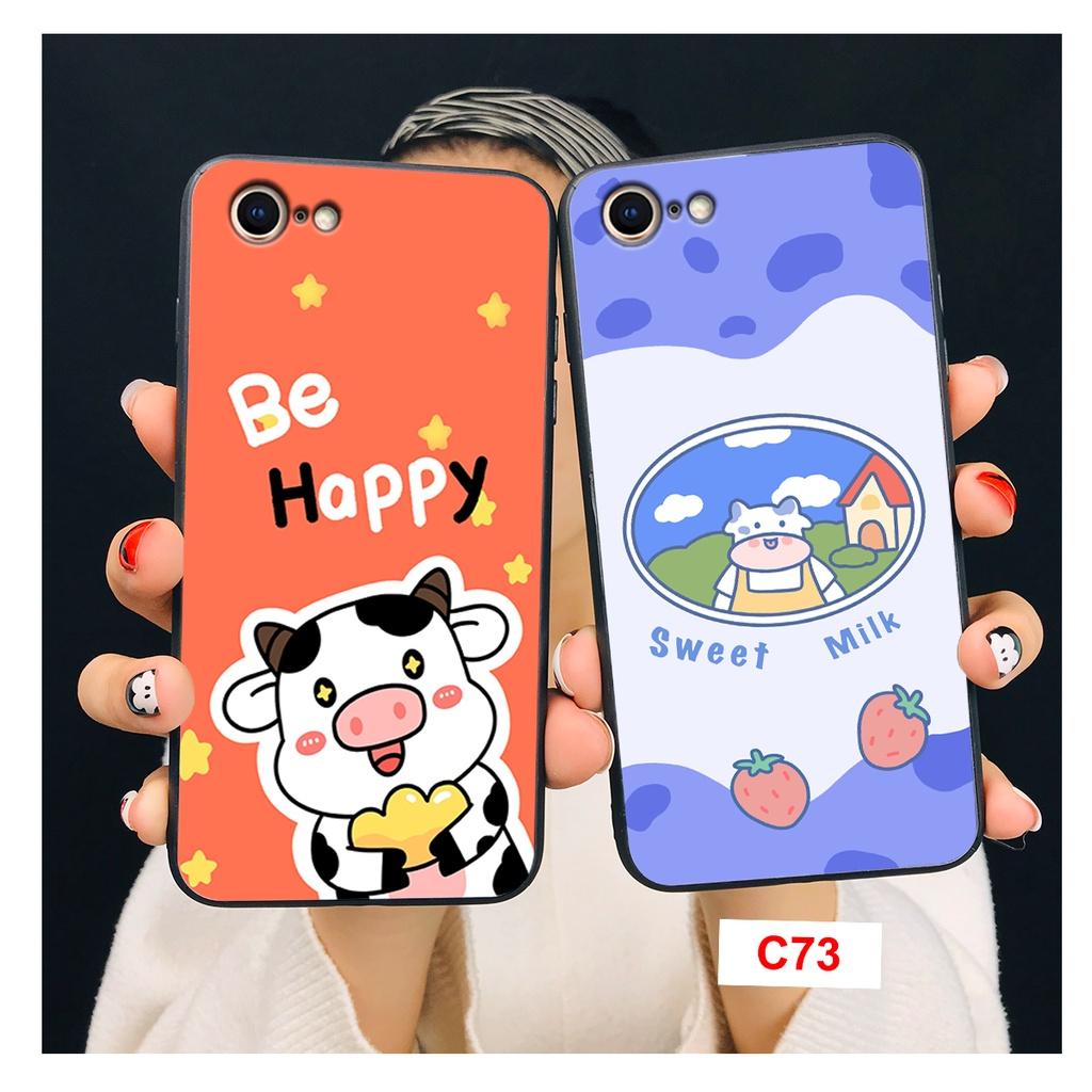 Ốp Lưng Dành Cho Iphone 6/6s - 6 plus/6s plus - 7/8 thường in hình bò sữa đa dạng màu sắc mới lạ p2
