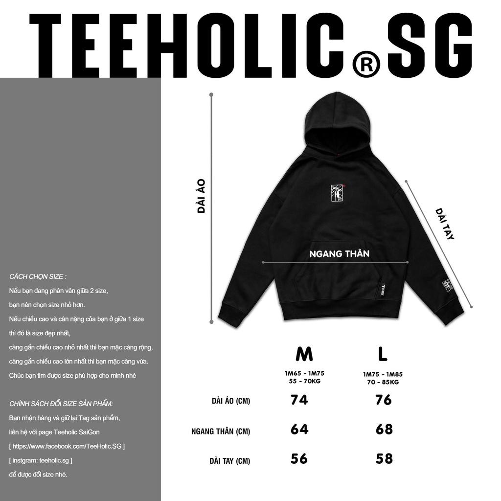 Áo Hoodie Unisex Thêu Logo TeeHolic Màu Đen - THS