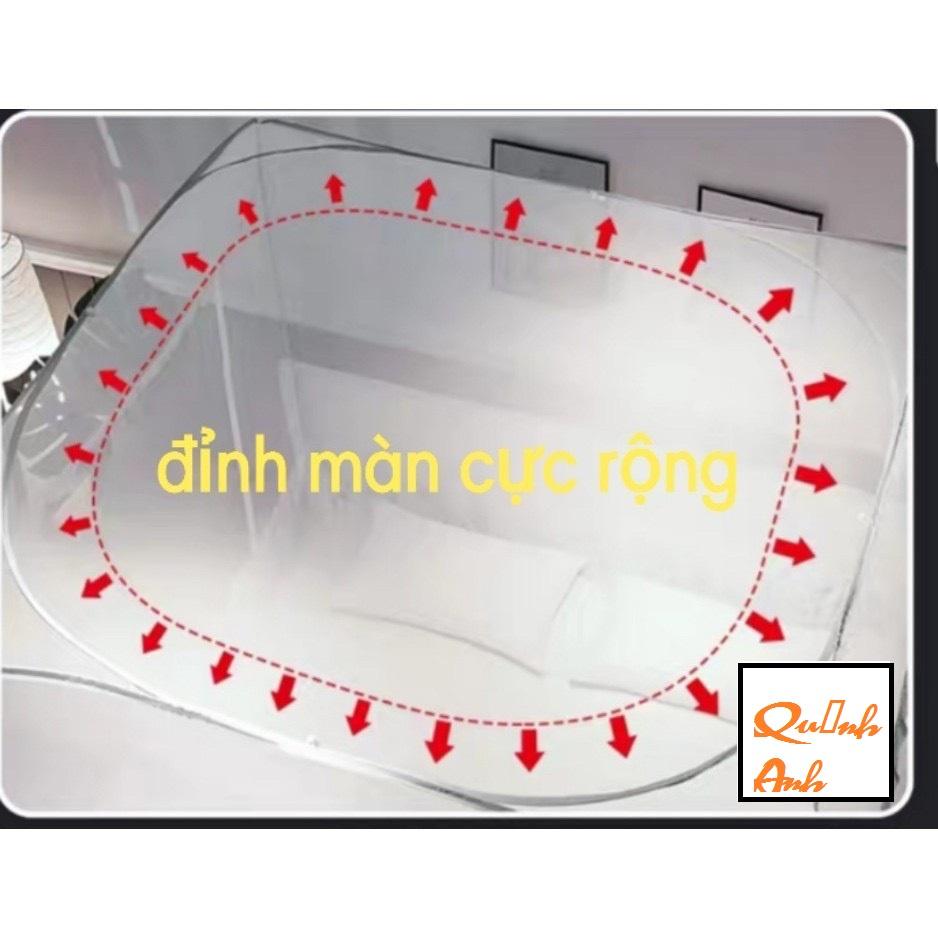 Màn chụp tự bung đỉnh vuông 1 chân viền mẫu màn chống muỗi cao cấp