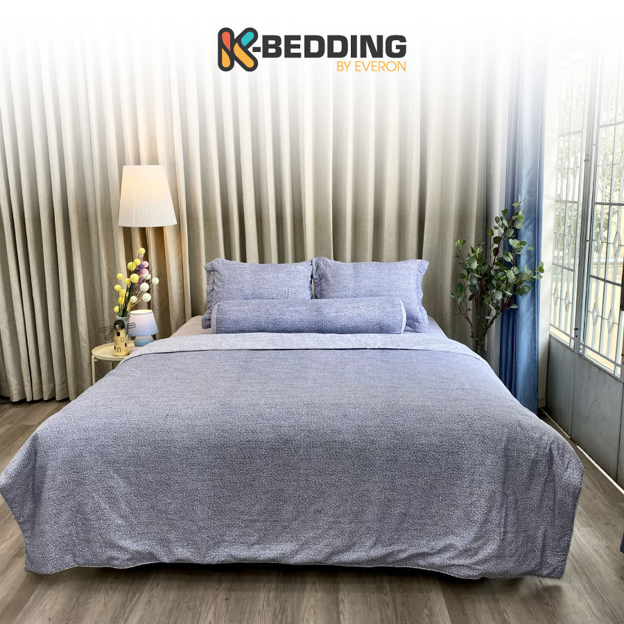 Bộ ga giường KBedding by Everon KMTP 115 Microtencel Xám (4 món)