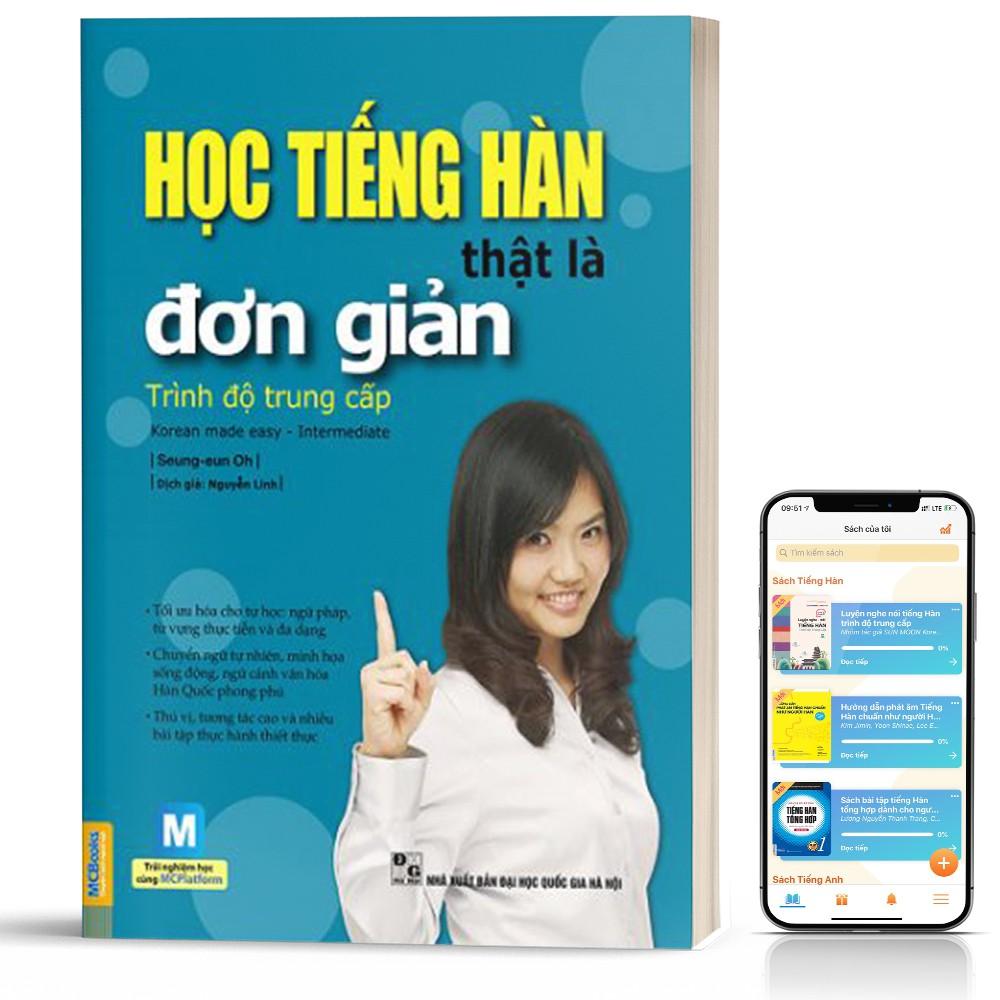 Sách - Học Tiếng Hàn Thật Là Đơn Giản Trình Độ Trung Cấp - Học Kèm App Online