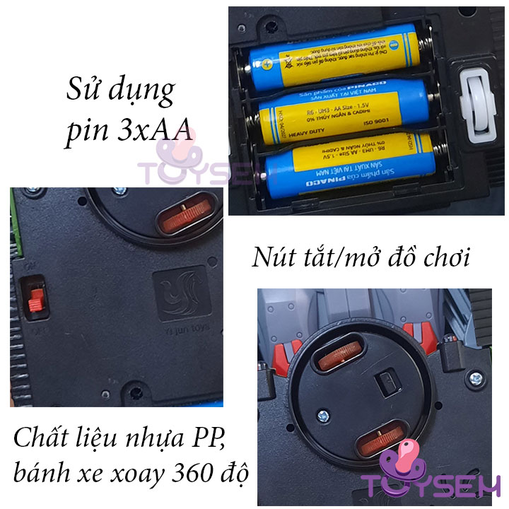 Đồ chơi xe tăng biến hình robot có đèn và nhạc vui tai cho bé từ 3 tuổi trở lên - Quà tặng trung thu xde đồ chơi cho bé