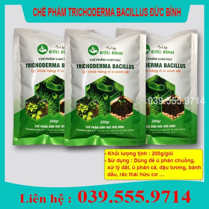 Chế Phẩm Trichodema Đức Bình gói 200gram - Dùng ủ rác thải nông nghiệp, giúp hạn chế vàng lá