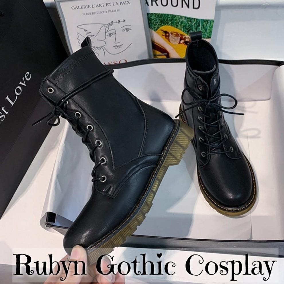 Giày Boots Cổ Cao Dr Martens cá tính mới 2020 da mềm