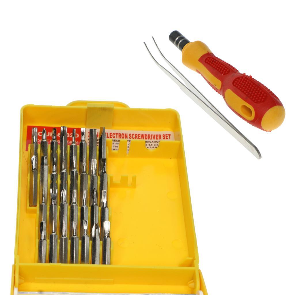 Durable 45# Steel Nut Driver Set Sockets Screwdriver Bits Tweezers Handle M