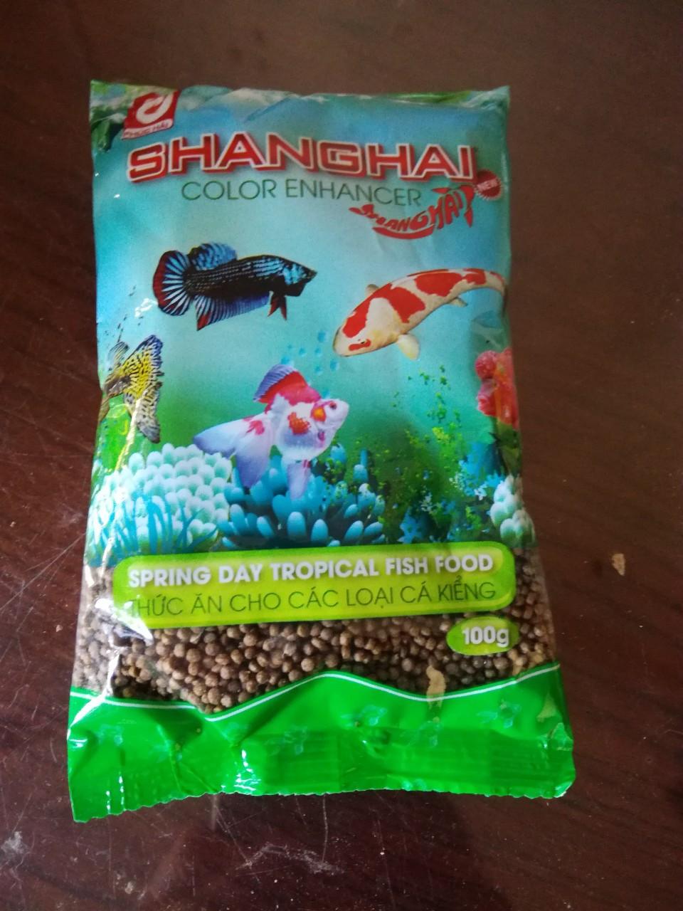 Cám cá Shanghai thức ăn cho cá lên màu 100g