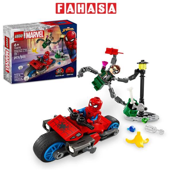 Đồ Chơi Lắp Ráp Người Nhện Đối Đầu Tiến Sĩ Ock - Motorcycle Chase: Spider-Man vs. Doc Ock - Lego Superheroes 76275 (77 Mảnh Ghép)