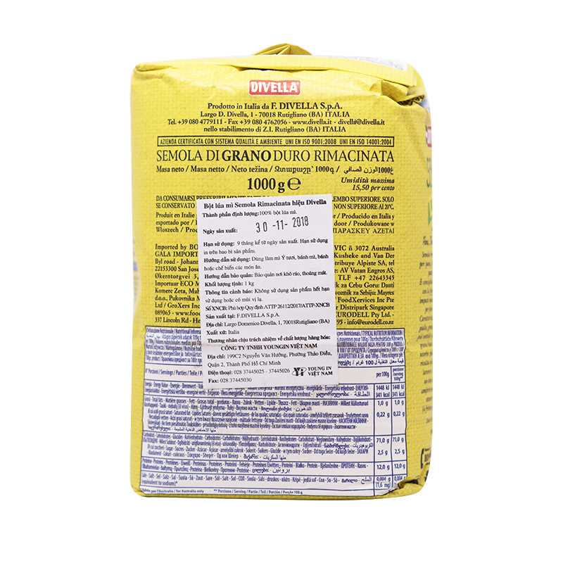 Bột lúa mì chuyên làm pasta Semola 1kg
