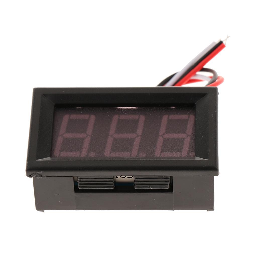 DC0-100V 3-wire LED Digital Voltage Meter Voltmeter Red / Blue Display Color