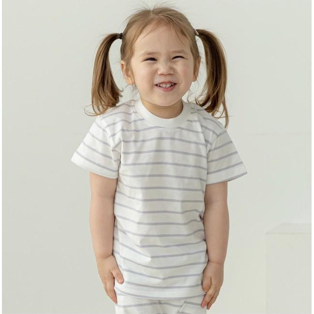 Bộ cộc tay bé trai bộ cộc tay cho bé gái  đẹp cotton mát lạnh kẻ sọc SOC1621