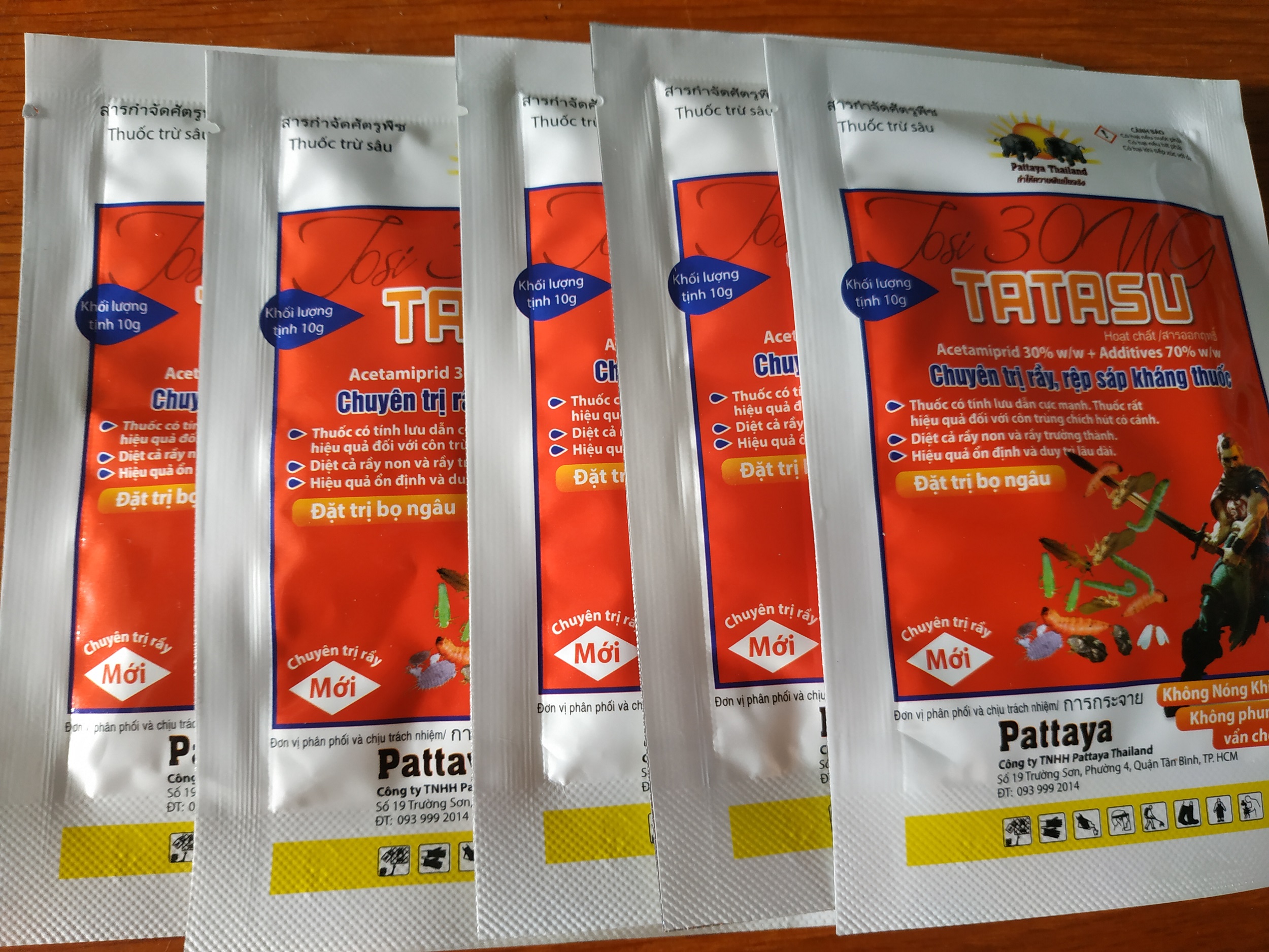 Combo 5 gói TATASU chuyên trừ rầy, rệp sáp, bọ ngâu - gói 10 gram