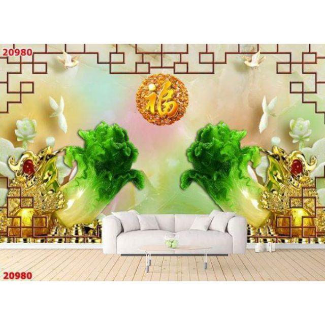 Tranh dán tường 3d trang trí phòng thờ