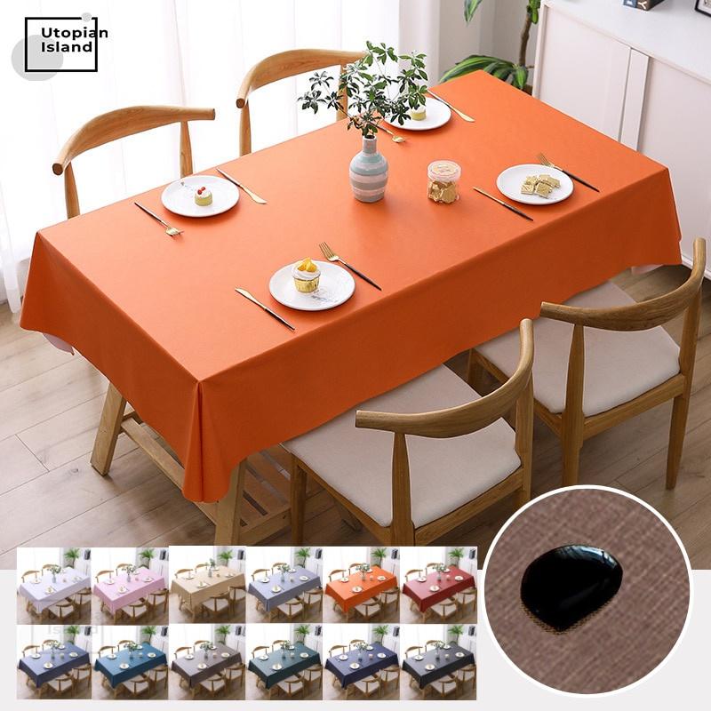 Oilcloth For Table Kitchen Blue Table Cover PVC Tablecloths For The Table Stain Tablecloth Waterproof Rectangular Tablecloths