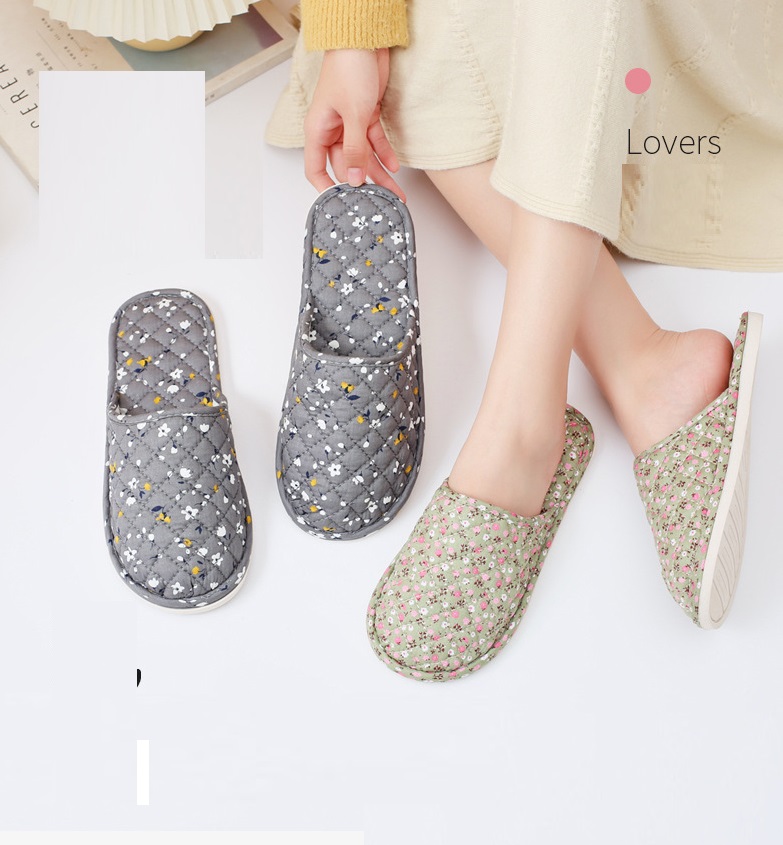 Dép vải Đi Trong Nhà Chống Trơn Trượt Hộ Gia Đình, Dép Bông slipper