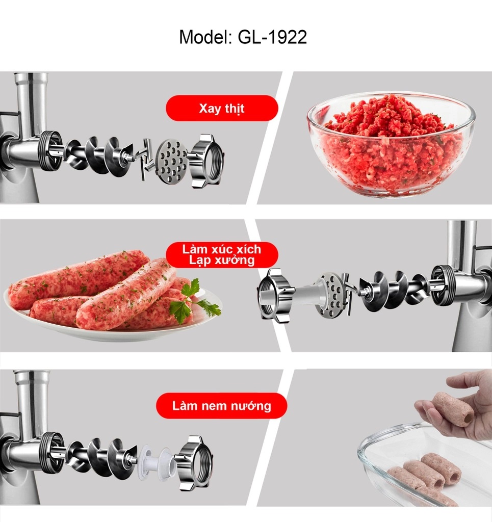 Máy xay thịt công nghiệp Gali GL-1922 - Hàng chính hãng