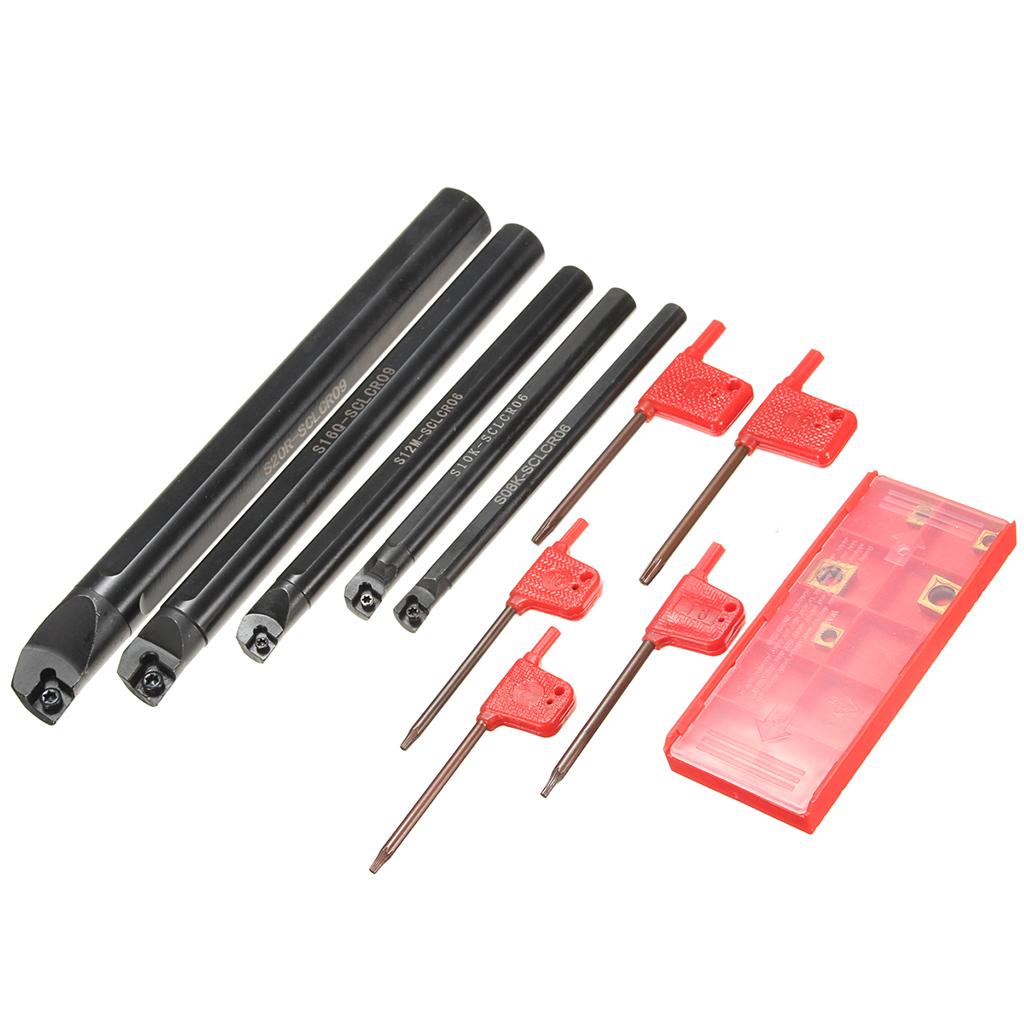 5pcs Turning Tool Holder Holder Boring Bar + Carbide Inserts + Wrench CNC Lathe Turning Tool