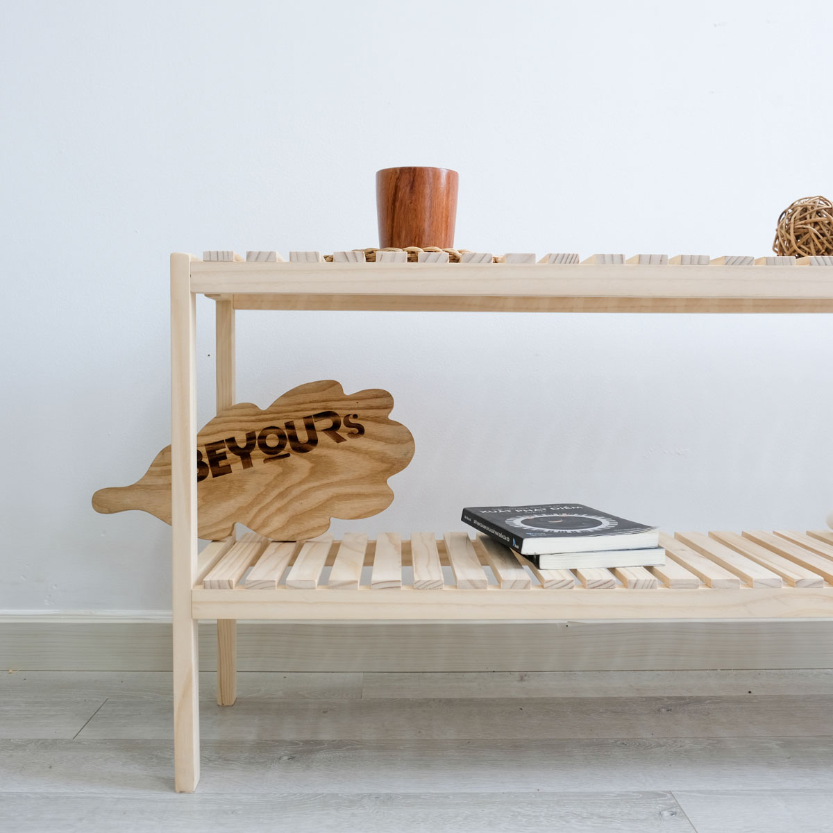 Kệ Đa Năng BEYOURs Bench 2FL Bằng Gỗ Kệ Sách Đựng Đồ Nội Thất Kiểu Hàn Lắp Ráp Phòng Khách, Phòng Ngủ - Gỗ Tự Nhiên