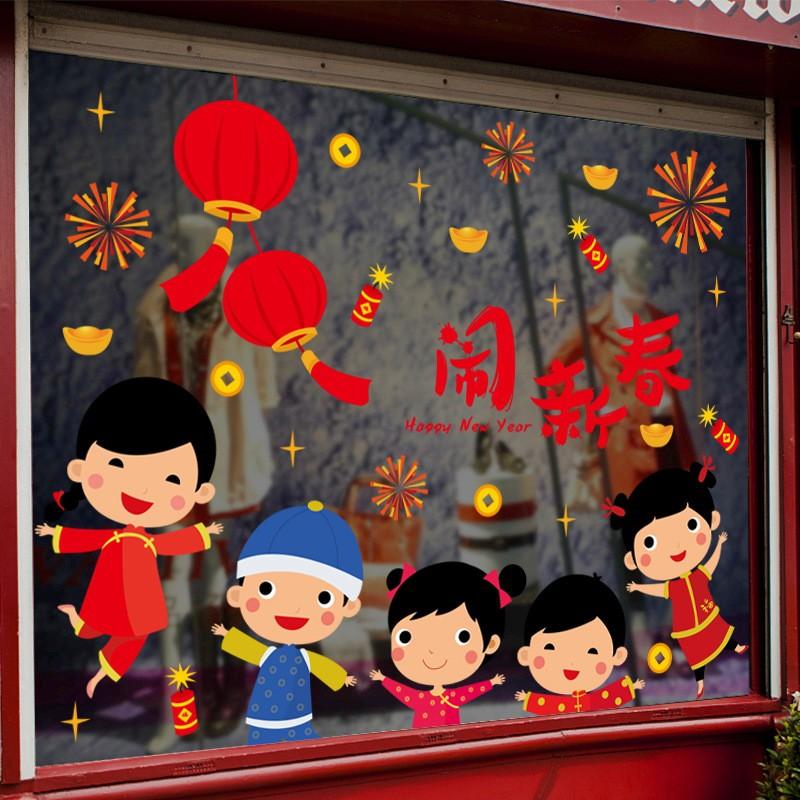 Decal dán tường , dán kính chúc mừng năm mới 07