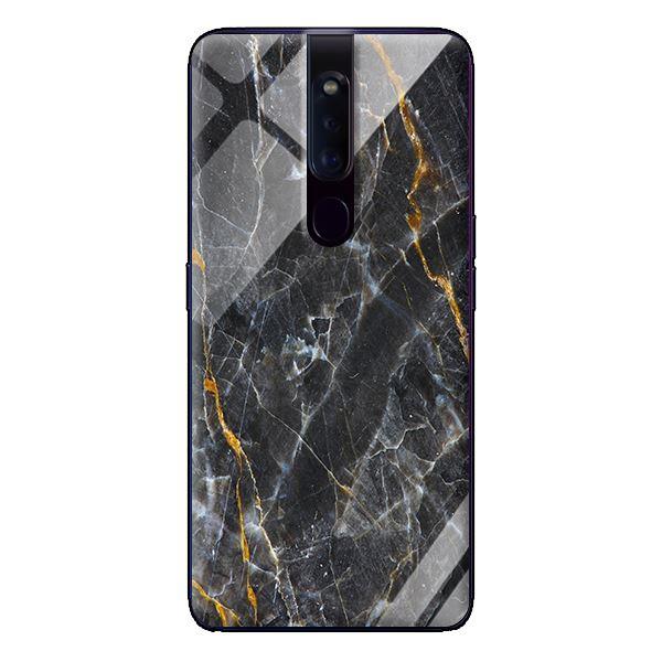 Ốp kính cường lực cho Oppo F11 Pro Đá Đen - Hàng chính hãng