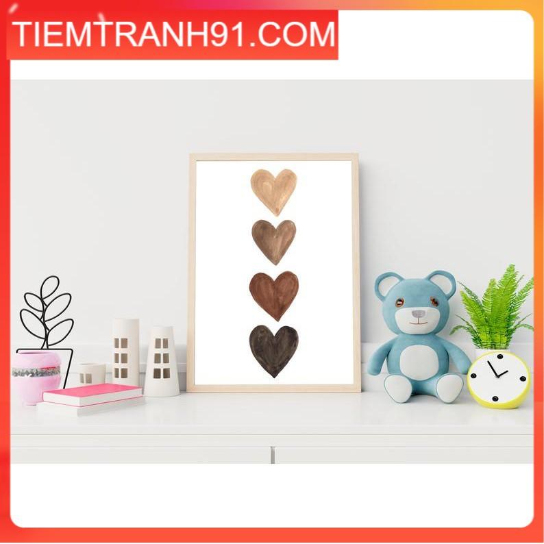 Tranh treo tường | Tranh cho bé-Watercolor Hearts Printable Wall Art,Hearts Print 52 , tranh canvas giá rẻ