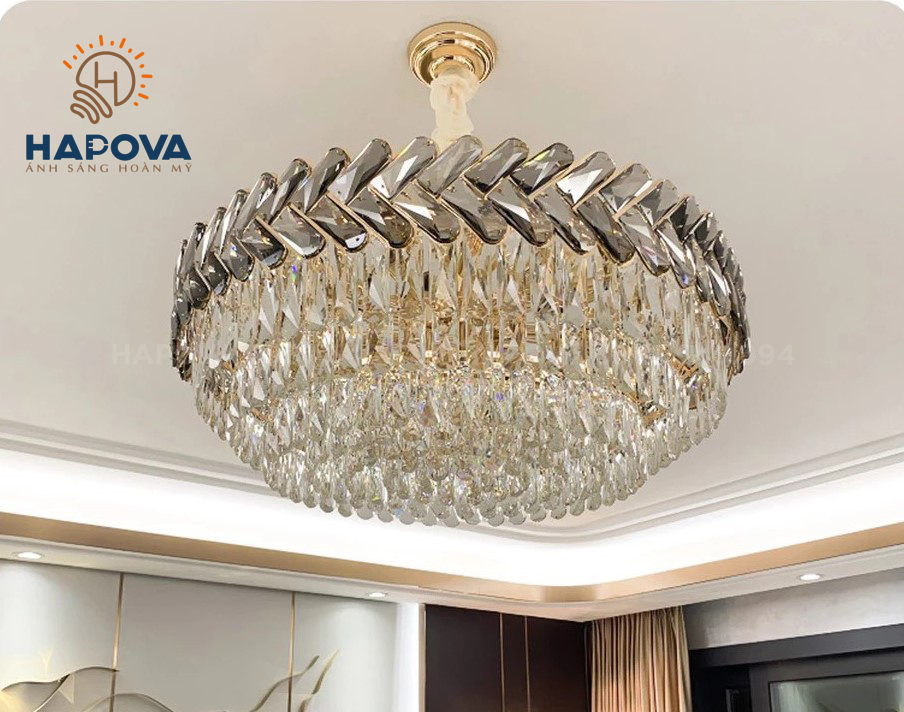 Đèn chùm pha lê cao cấp DCH 2187 đường kính 800mm Kèm bóng LED chuyên dụng