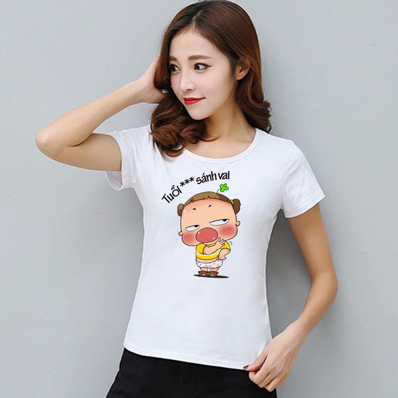 Áo thun nữ in hình dễ thương vải dày và mềm mịn ATNK1181