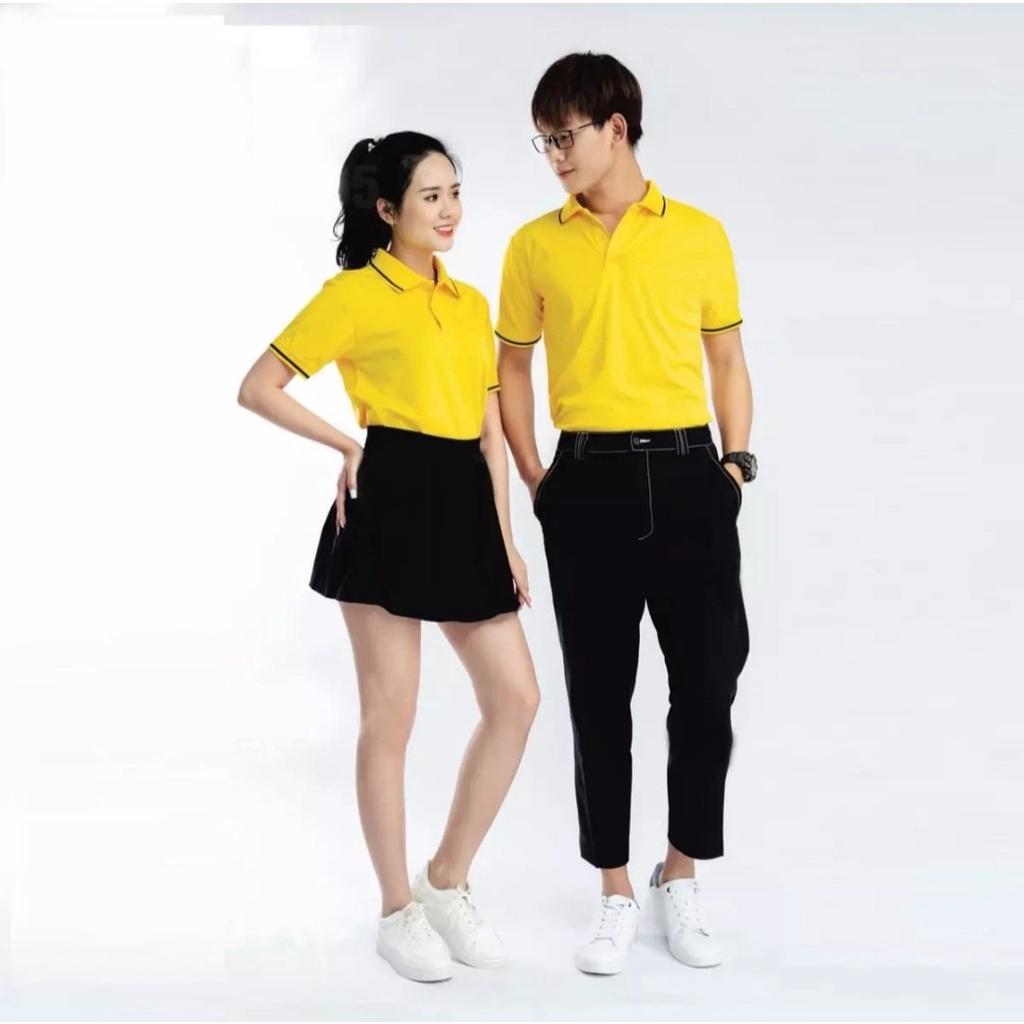Áo thun polo nam nữ vải cotton cá sấu form rộng nhiều màu đủ size