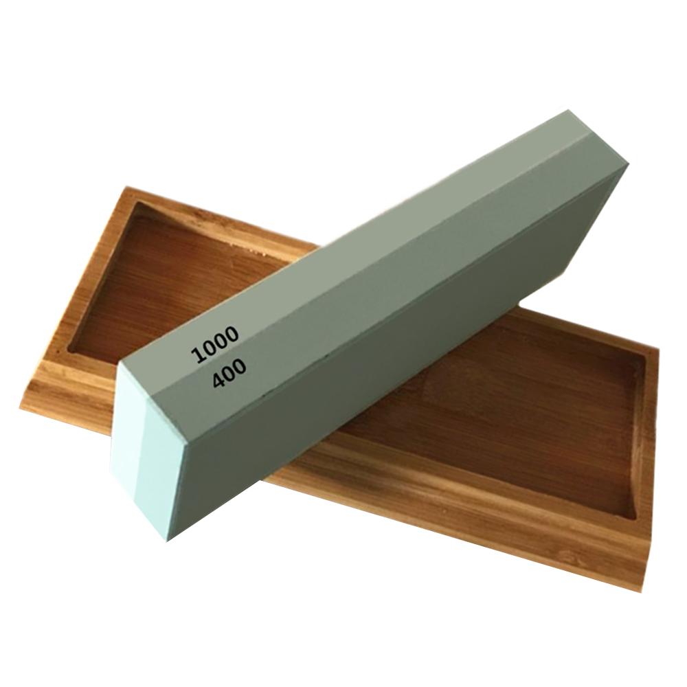 Bộ mài đá mài Kép 400/1000 thô và mịn với đế tre và silicone không trơn trượt