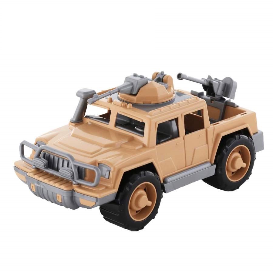 Xe Jeep quân đội hộ tống đoàn trang bị súng máy đồ chơi - Polesie Toys