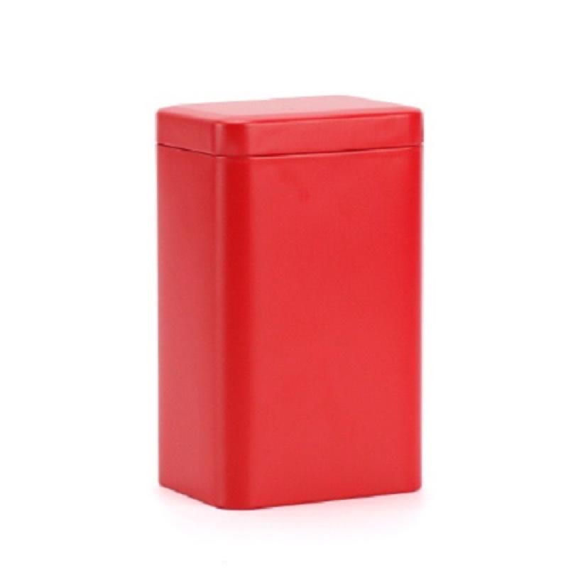 Hộp đựng trà bằng thép màu xanh/Đỏ