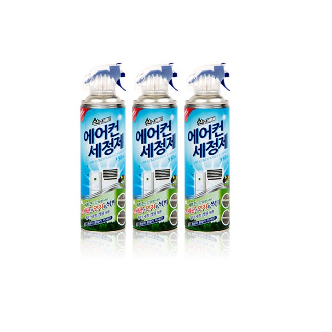 Combo 03 Chai xịt vệ sinh máy lạnh Sandokkaebi 330ml nhập khẩu trực tiếp từ Hàn Quốc