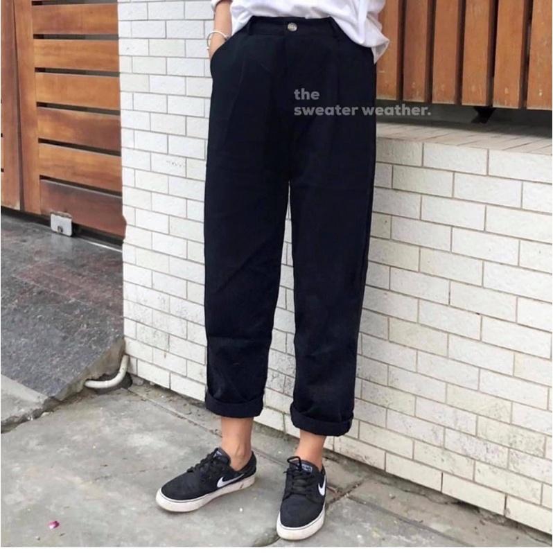 Quần kaki suông qc ( MUA NHIỀU GIẢM GIÁ ) ulzzang Thời Trang Nữ MTshopvinh