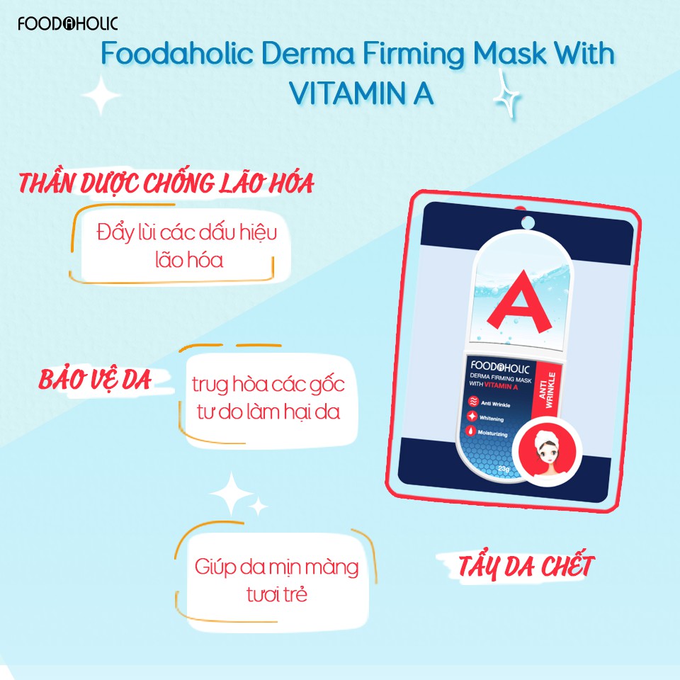 Mặt Nạ FOODAHOLIC Vitamin A Sáng Da, Ngừa Lão Hóa 23g - Sản Phẩm Chính Hãng Tại Zitore