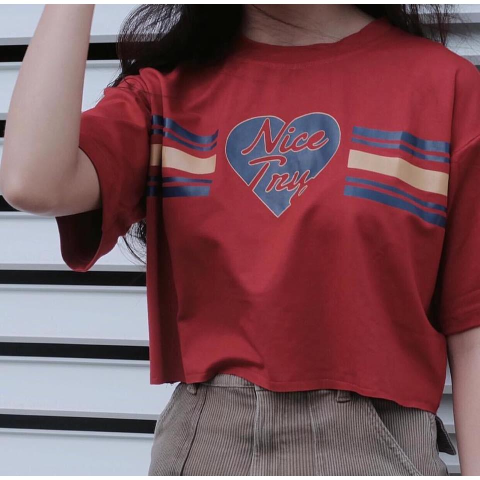 Áo Thun Croptop Nữ In Hình Thời Trang Cá Tính Mềm Mát Mùa Hè