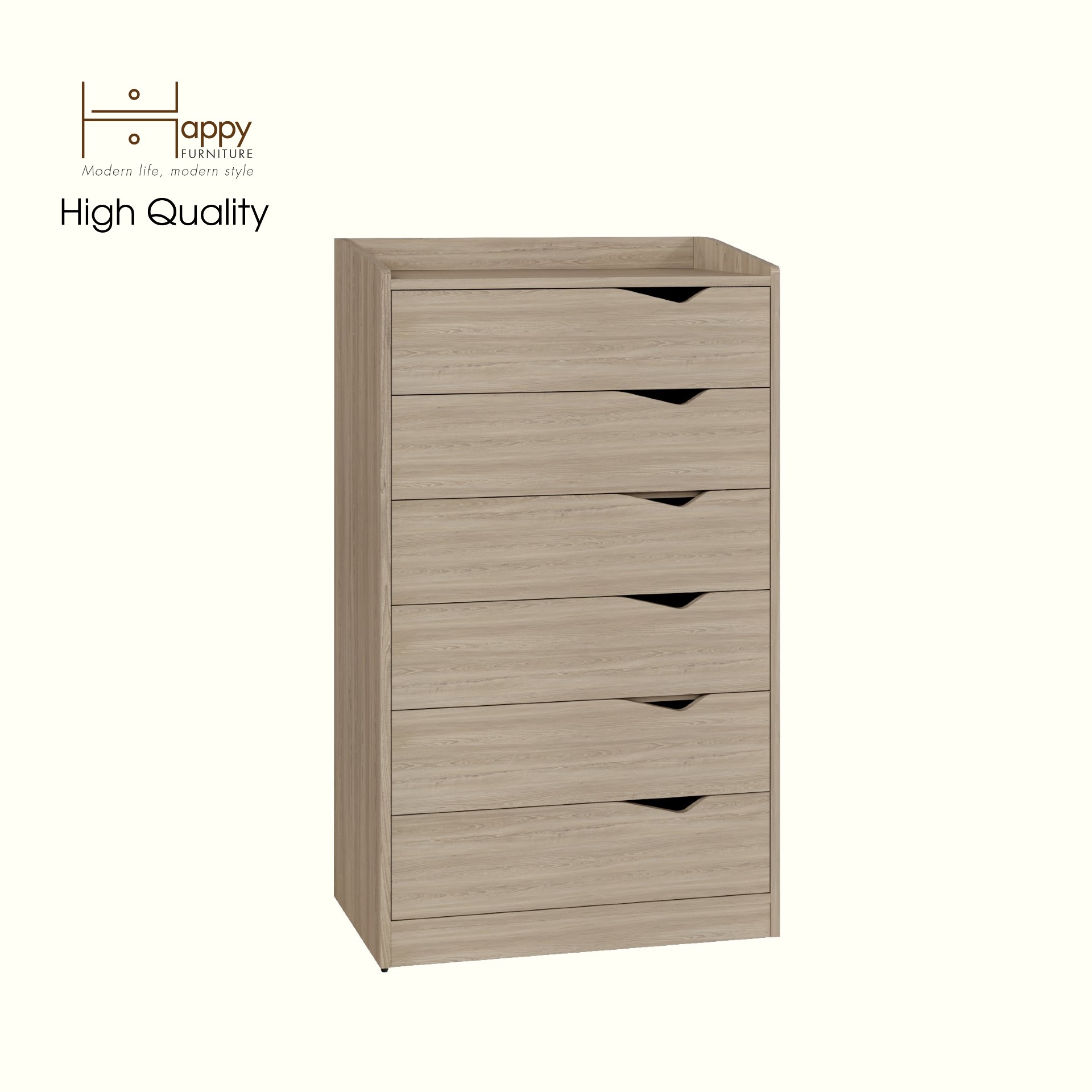 [Happy Home Furniture] WINNI, Tủ lưu trữ 6 ngăn kéo, 70cm x 45cm x 120cm ( DxRxC), THK_139