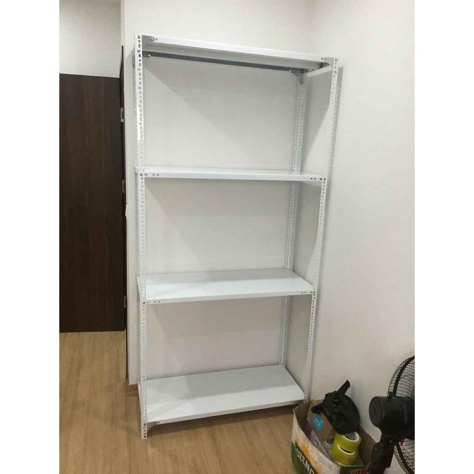 Kệ kho sắt v lỗ đựng đồ đa năng sơn tĩnh điện kích thước : Dài 80cm, Rộng 30cm, Cao 150cm gồm 4 tầng