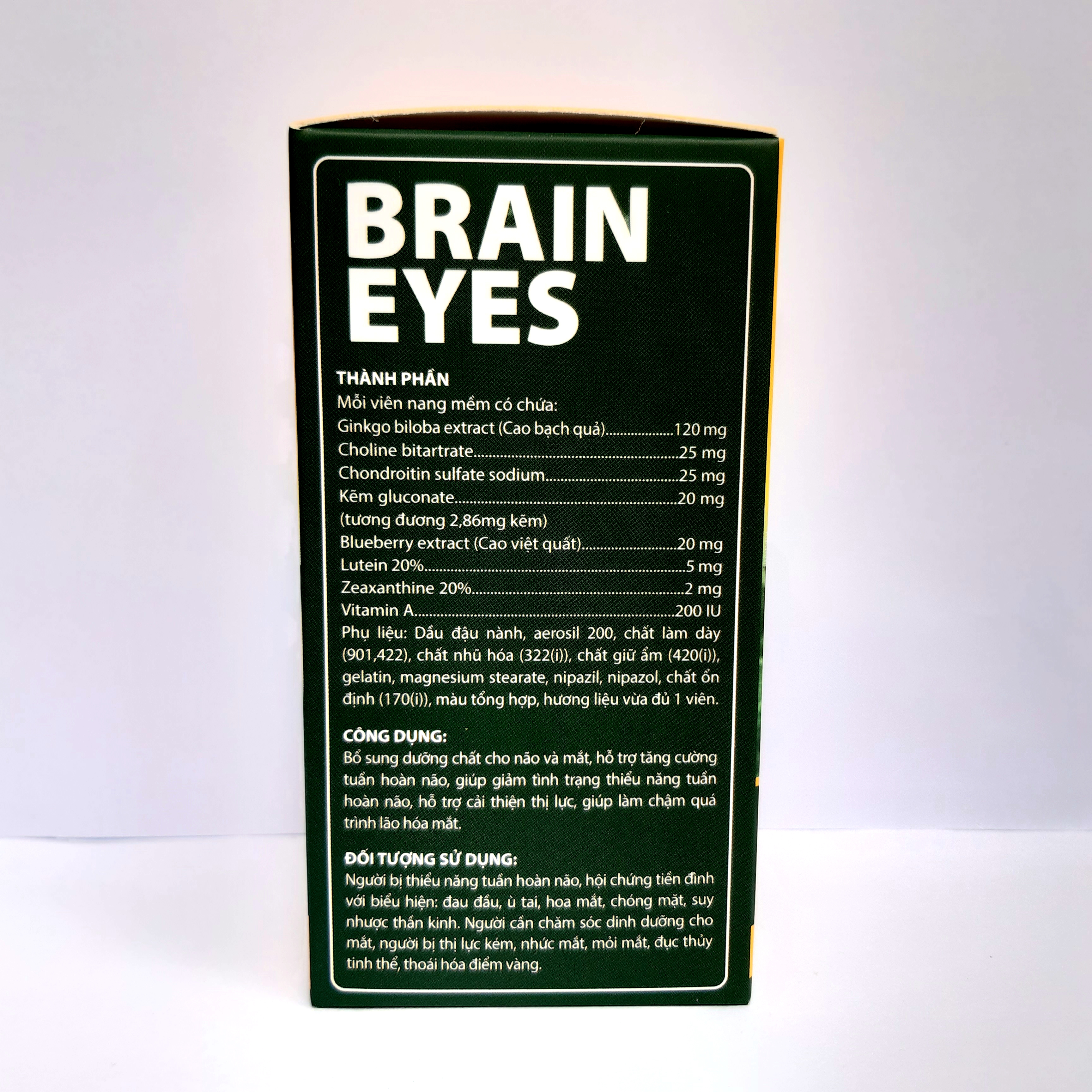 Viên Uống Bổ Não, Bổ Mắt BRAIN EYES Bổ Sung Dưỡng Chất Cho Não Và Mắt, giảm khô mắt, mỏi mắt