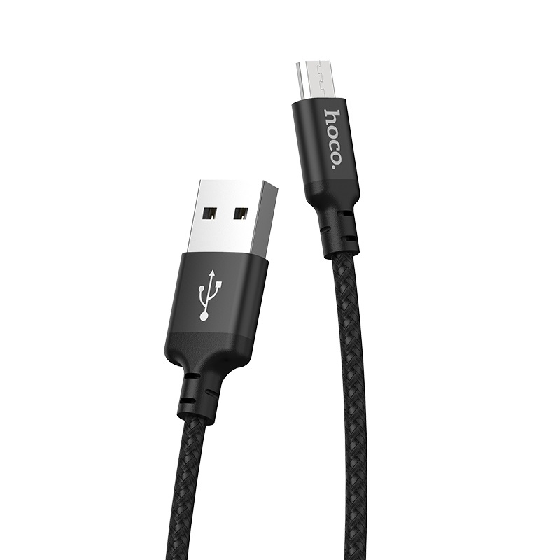 Cáp sạc nhanh Micro USB Hoco X14, dây sạc bọc dù chống đứt, chống rối, hỗ trợ truyền dữ liệu dành cho Samsung/Huawei/Xiaomi/Oppo/Sony, sạc nhanh 2A Max - Hàng chính hãng