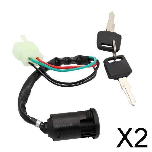 2x4 Wire Ignition Key Barrel Switch 50cc 110cc 125cc 250cc PIT Dirt Bike ATV