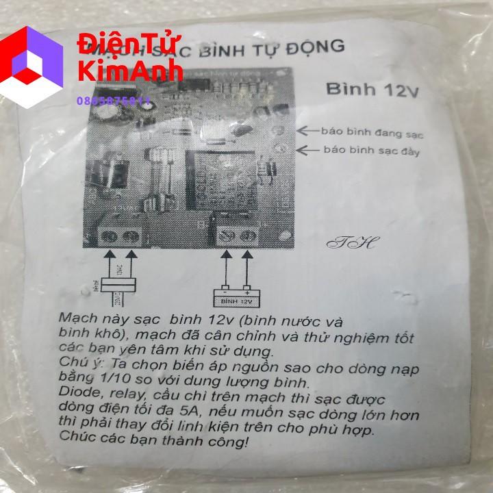 Mạch sạc bình acquy tự động 12v