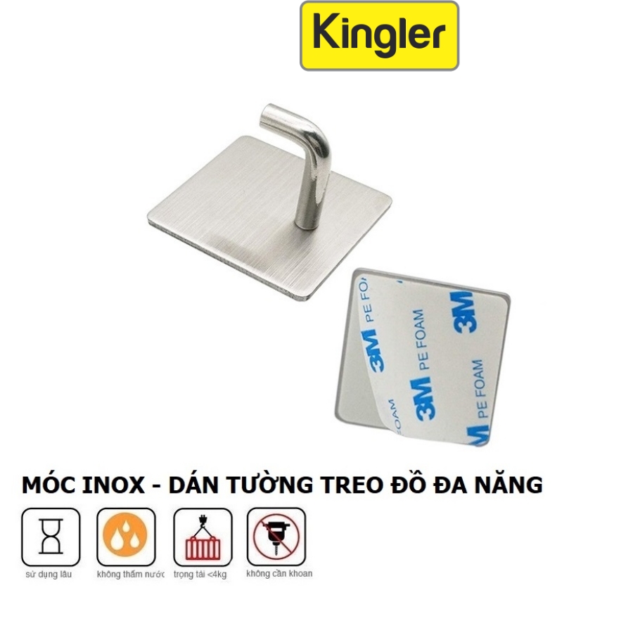 Móc Dán Tường Siêu Dính, Móc Treo Đồ Đa Năng, Treo Đồ Dùng Trong Gia Đình, Móc Dán Tường Innox, Móc Kingler 2005