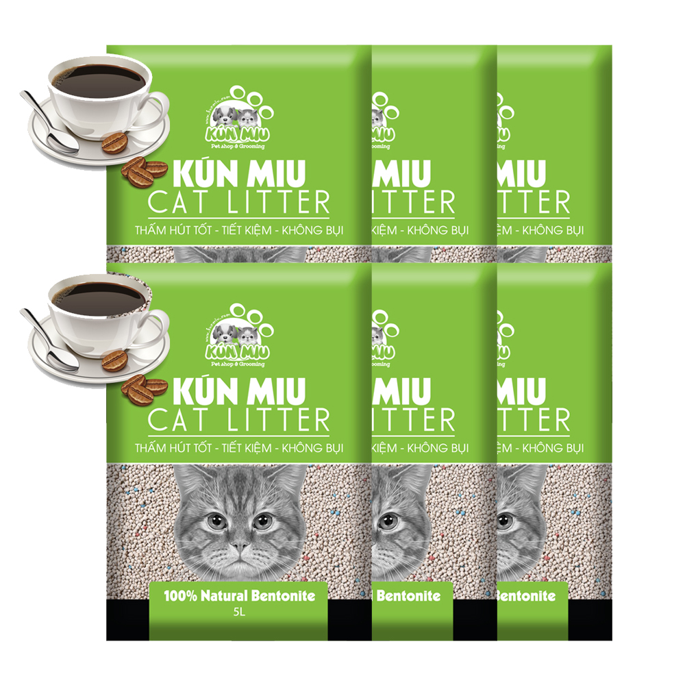 Cát vệ sinh Kún Miu hương cà phê 5L