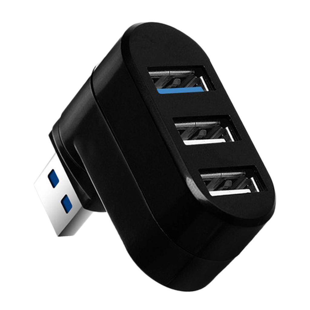 3 Ports USB 3.0 Adapter Hub 1 Male USB 3.0 to 3 Female USB 2.0/3.0 Black